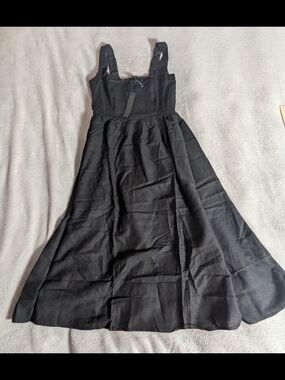 House of Harlow 1960 Black Lace-Trim A-Line Maxi Dress NWT